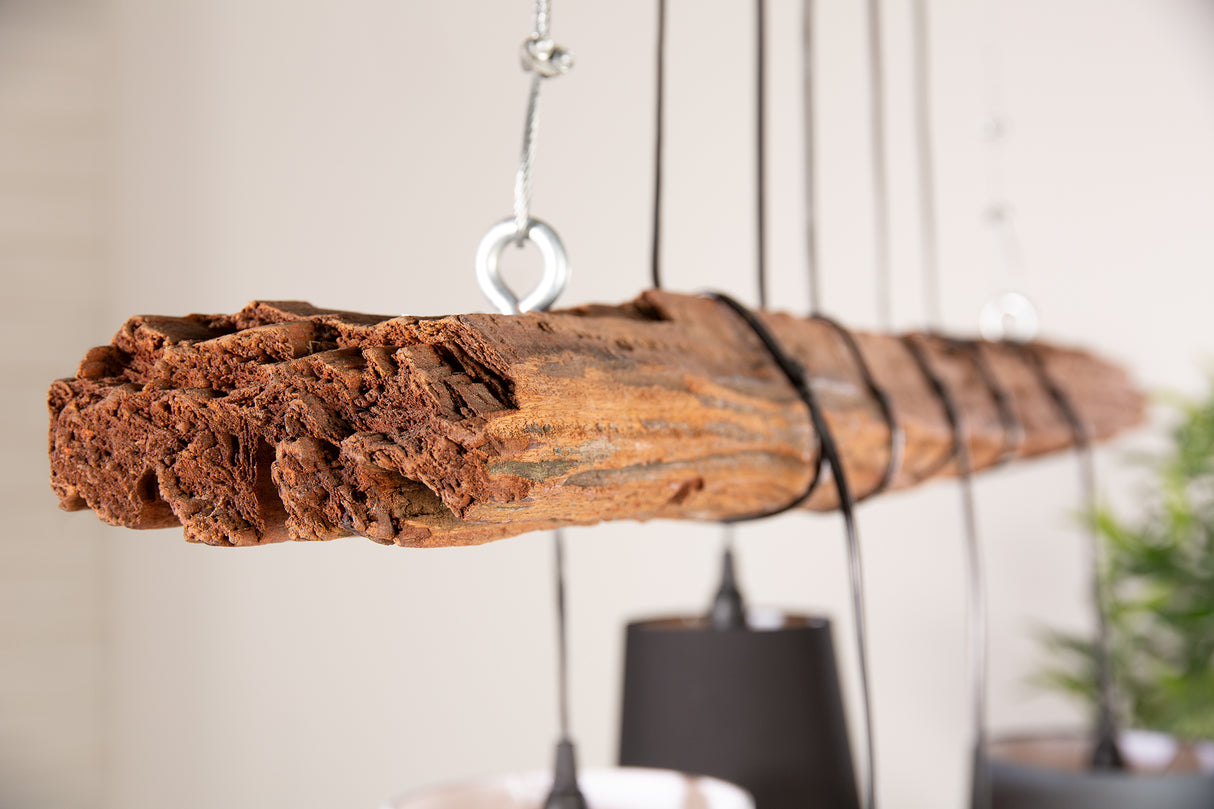 Pendant lamp LEVELS 115cm driftwood w/o lampshades