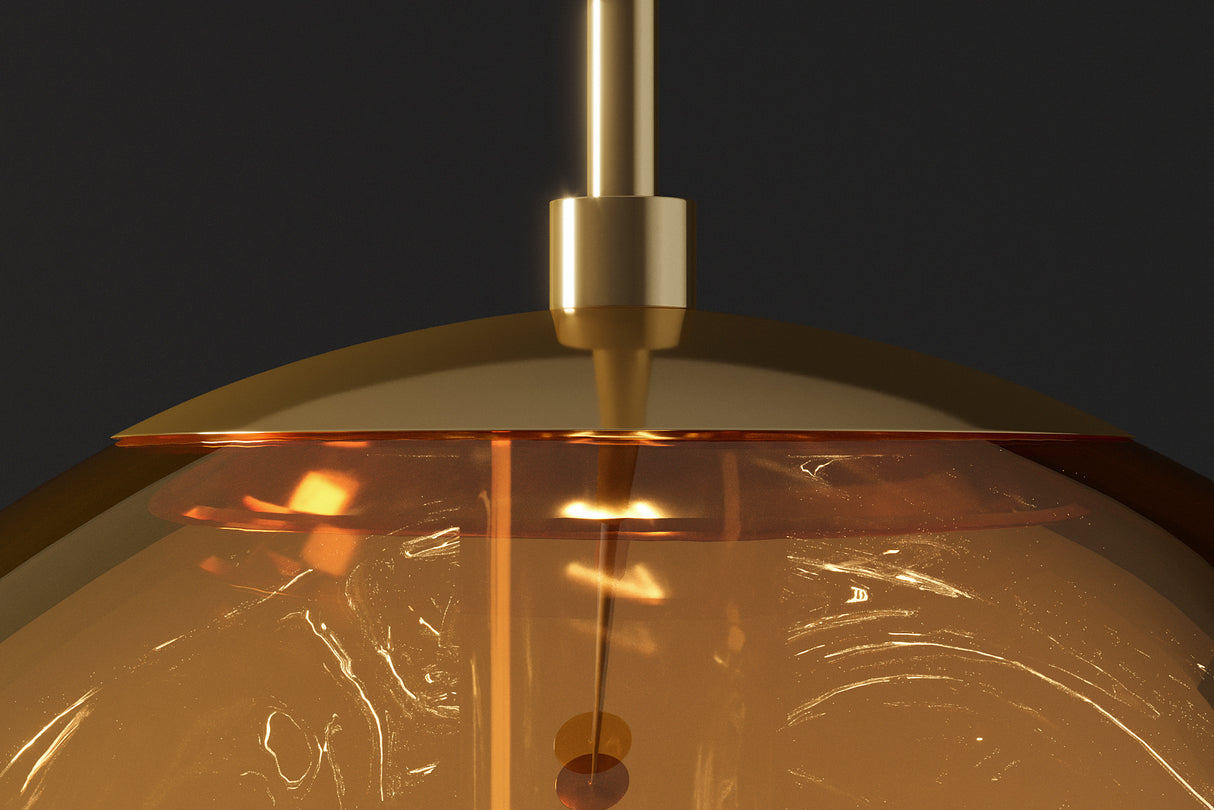 Pendelleuchte LIQUID DIAMOND 35cm Glas gold