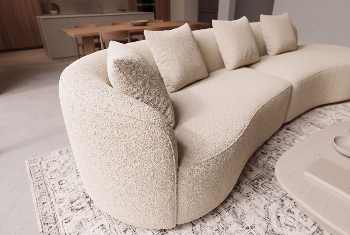 Sofa ATELIER L 330cm 3-Sitzer XXL Bouclé Beige