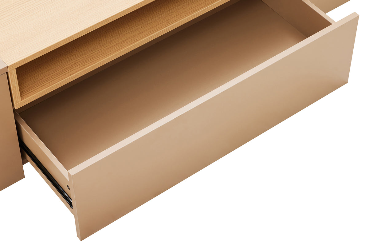 TV-Board LOFT 160cm hanging natural greige