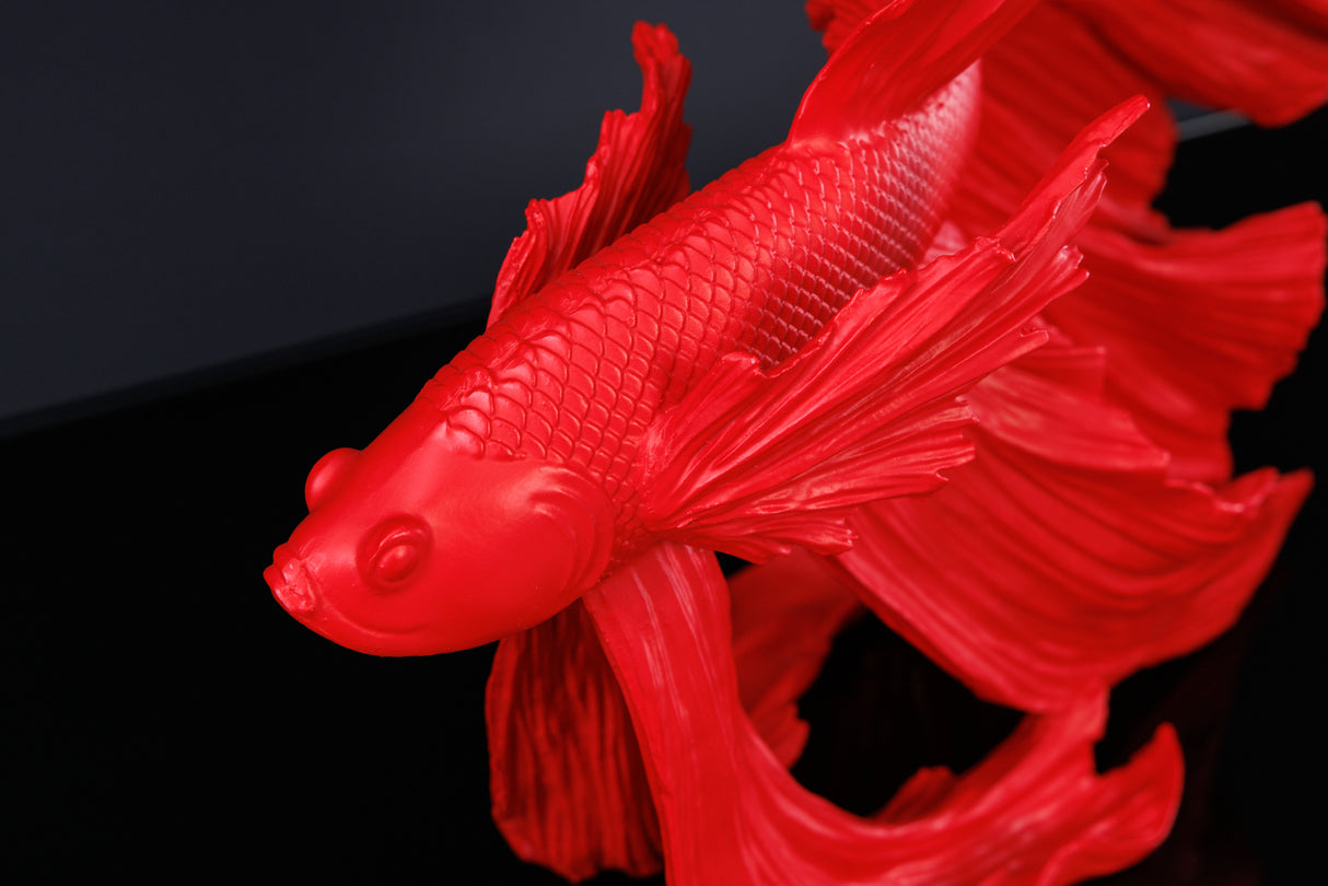 Decoration fish CROWNTAIL 35cm polyresin red