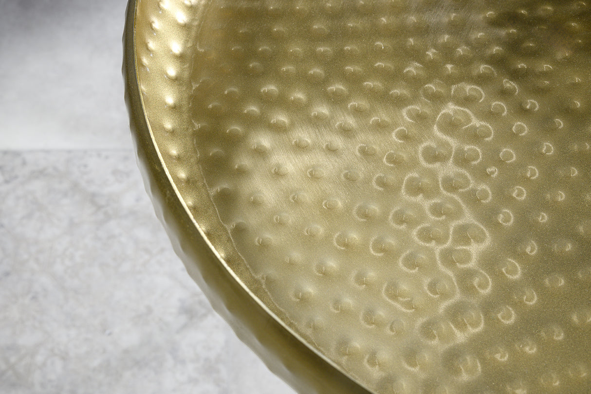 Beistelltisch ORIENT 55cm Hammerschlag Design Messing gold