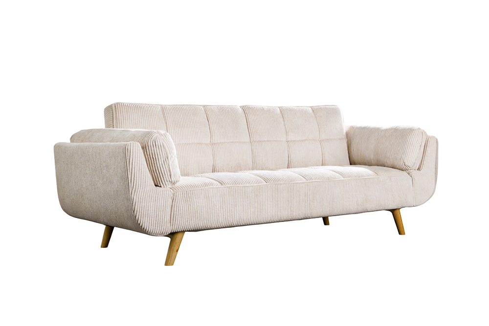 Schlafsofa BOUTIQUE 215cm 3-Sitzer Kord beige