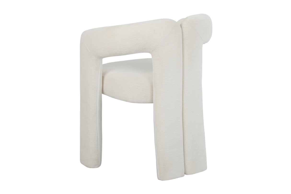 Chair ARCH bouclé creme white teddy fleece armchair