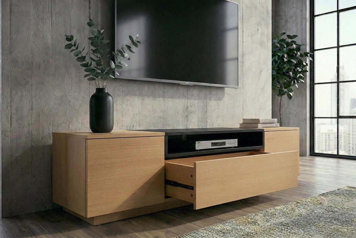 TV-Platte LOFT 160 cm naturschwarz