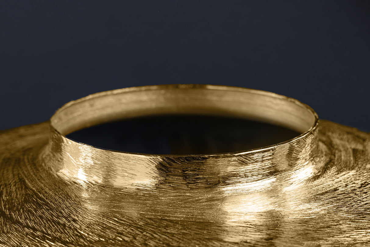 Vase ABSTRACT ORIENT 35cm with hammer stroke effect gold