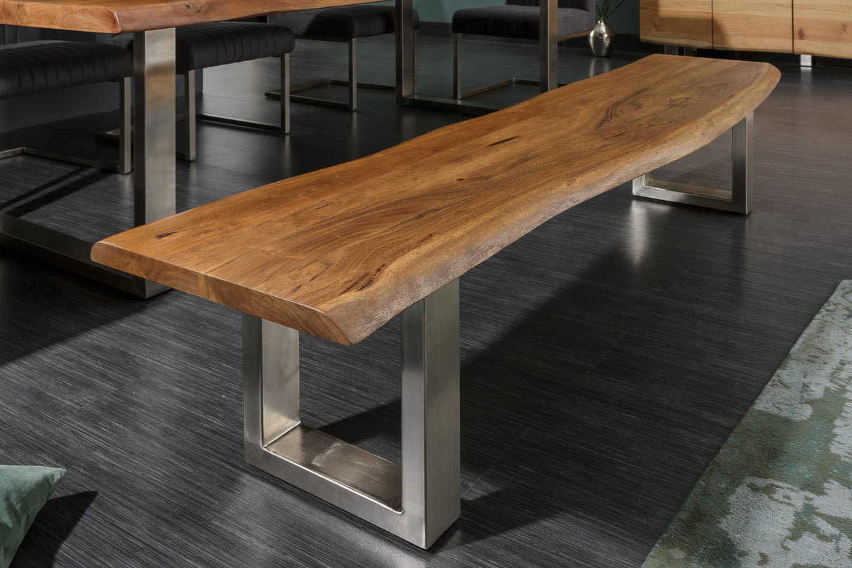 Bench MAMMUT 200cm U-legs 35mm massive acacia wood