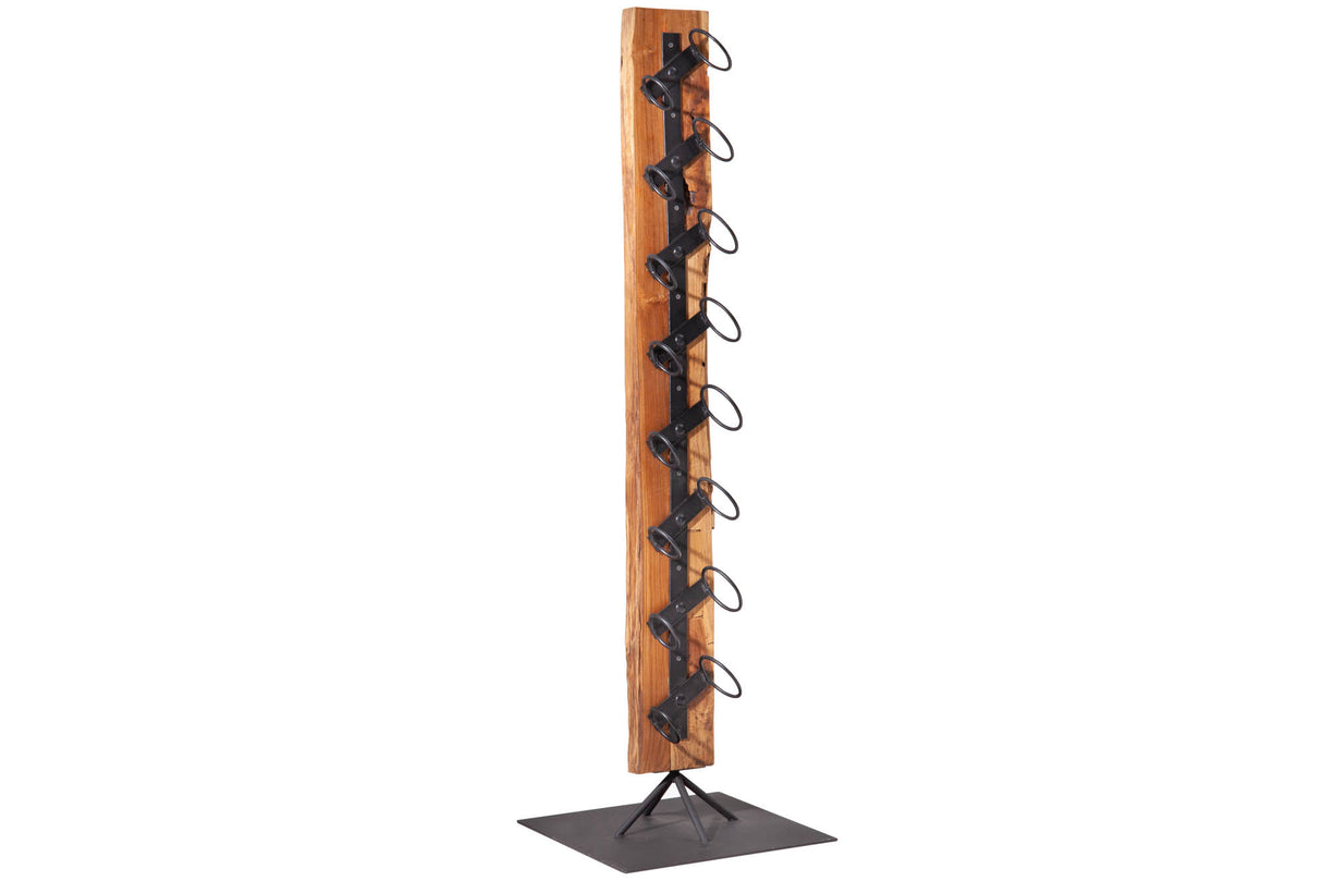 Wine rack EUPHORIA BARRACUDA 140cm for 8 bottles massive teak wood