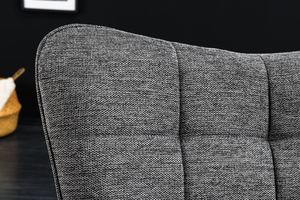 Armchair SCANDINAVIA with armrests textured fabric grey