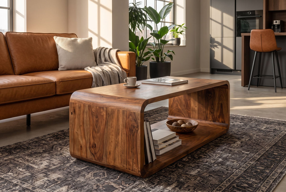 Couchtisch TV-Board CUBUS 100cm Sheesham Holz