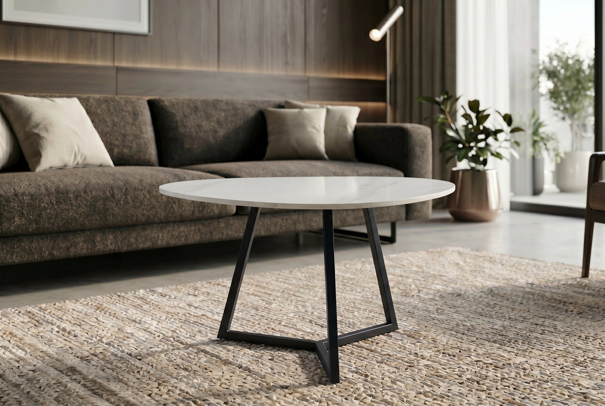 Coffee table MARVELOUS 70cm ceramic white