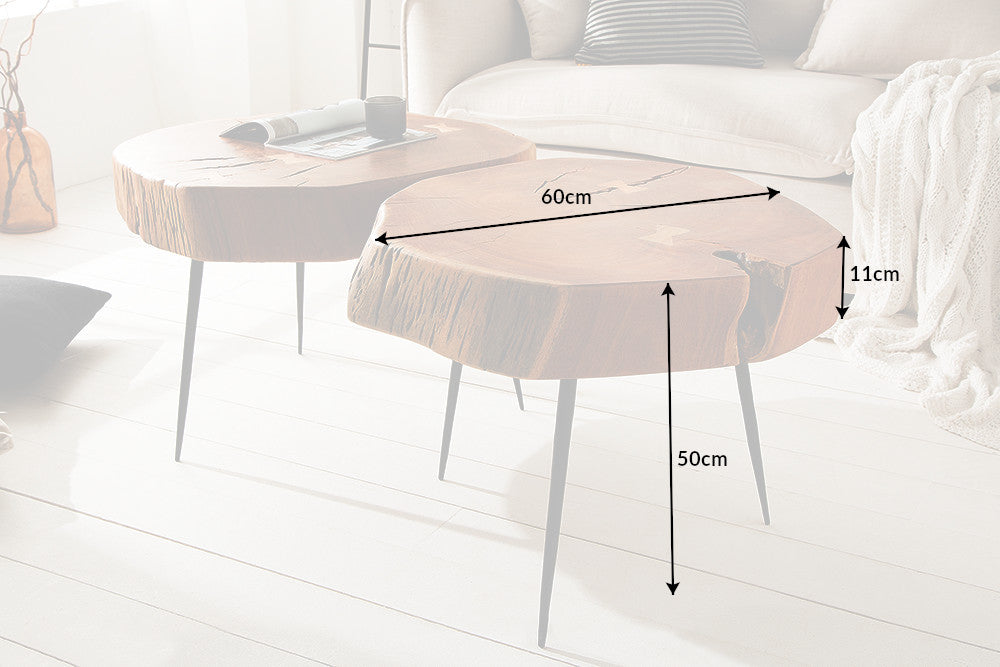 Coffee table GOA 60cm massive acacia wood