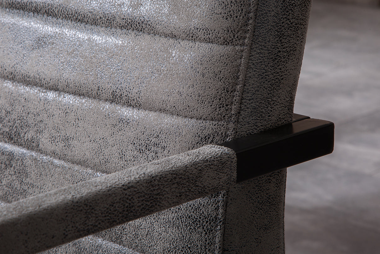 Bench LOFT 160cm with armrests microfibre vintage grey