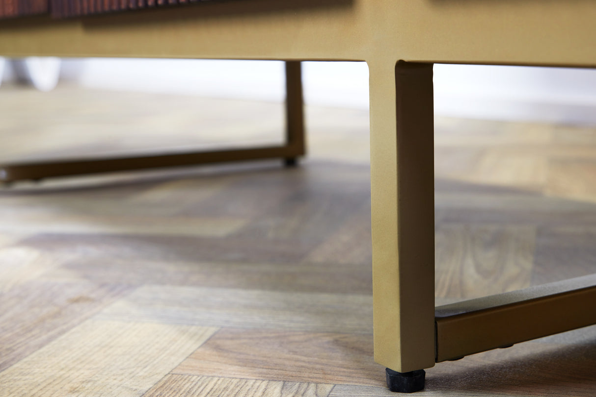 Sideboard GATSBY 160cm retro style mango gold