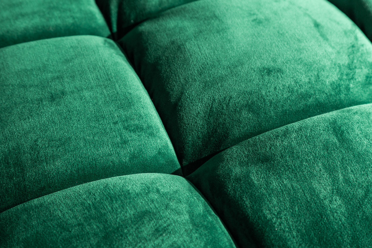 Sofa COZY VELVET 220cm 3-seater velvet emerald green