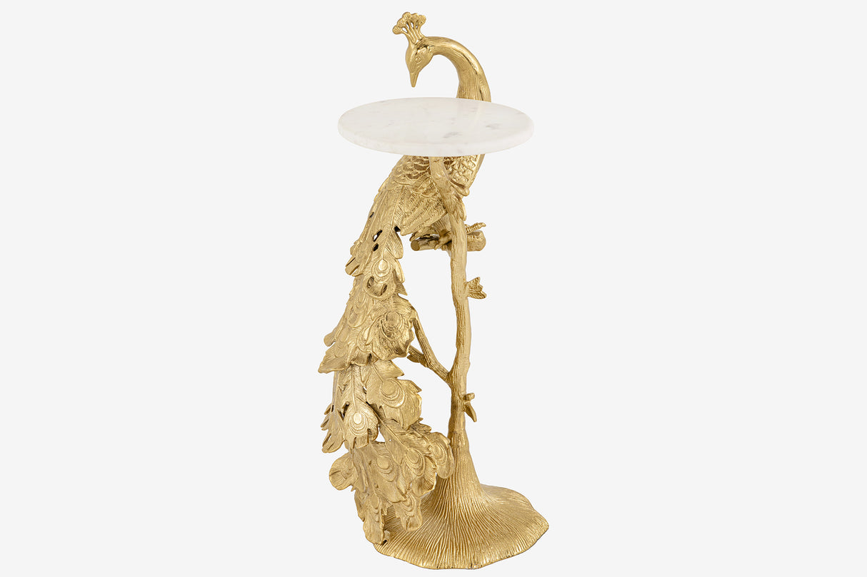 Side table WILDLIFE PEACOCK 75cm gold
