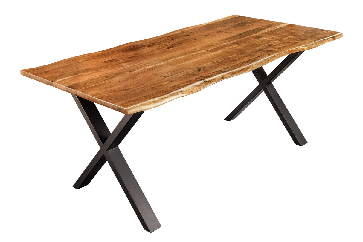 Dining table MAMMUT 180cm X-legs 26mm acacia wood natural