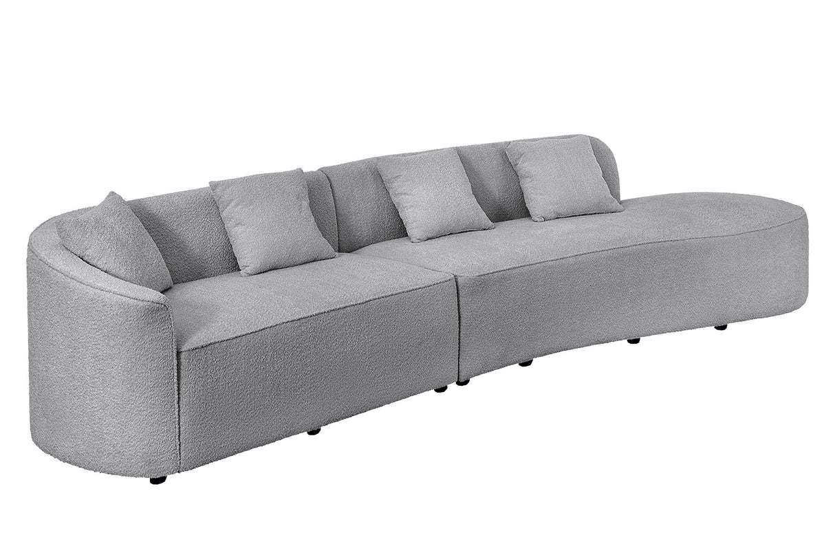 Sofa ATELIER L 330cm 3-seater XXL bouclé grey
