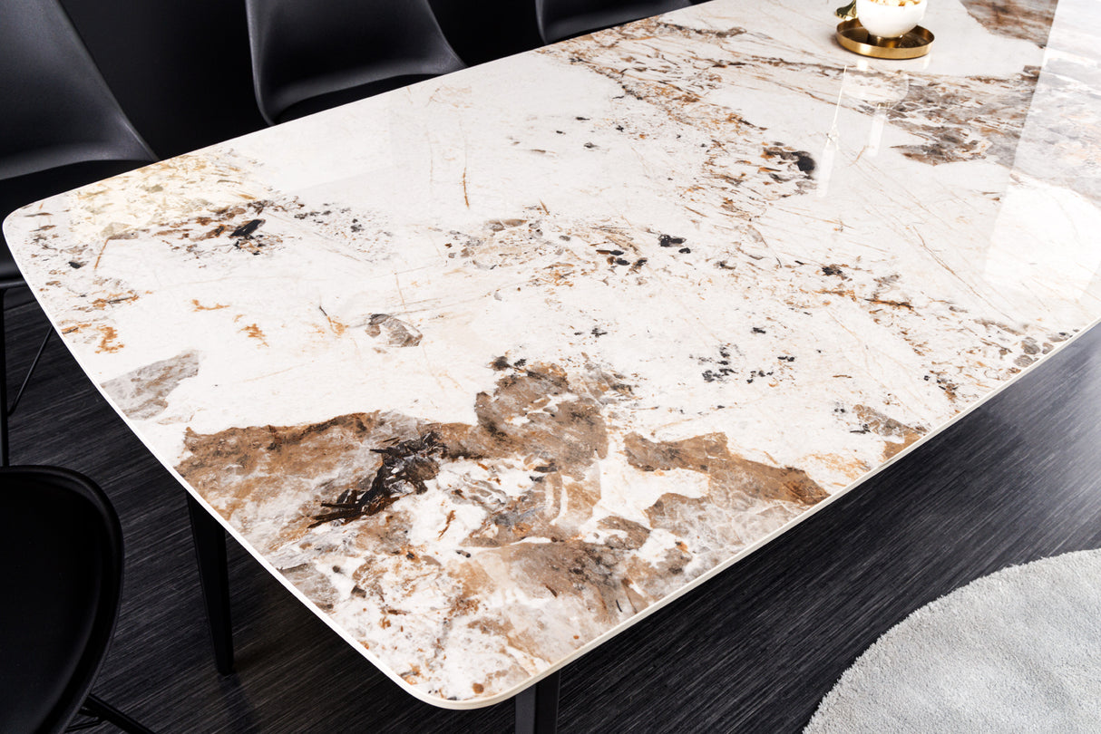 Dining table MILANO 180cm ceramic natural stone look