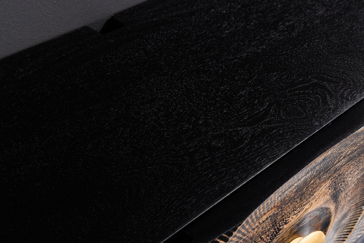 TV-Board GOLDEN SUNSET 160cm 3D hängend Mangoholz schwarz