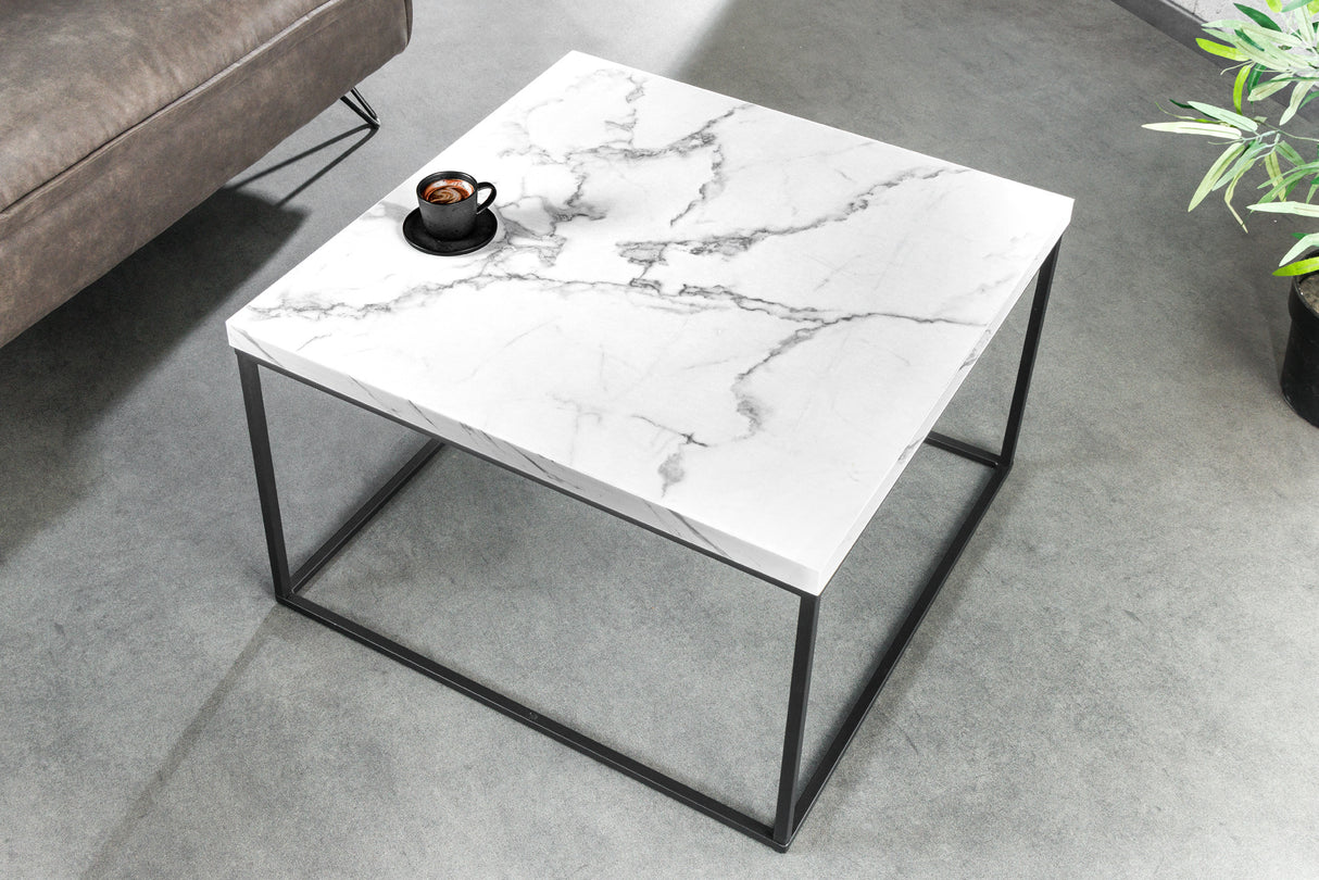 Couchtisch ARCHITECTURE 45cm weiß Marmoroptik
