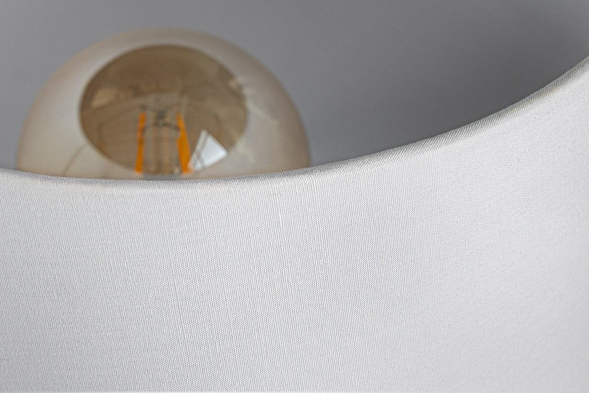 Tischleuchte CLASSIC 40cm weißer Lampenschirm Recyclingglas