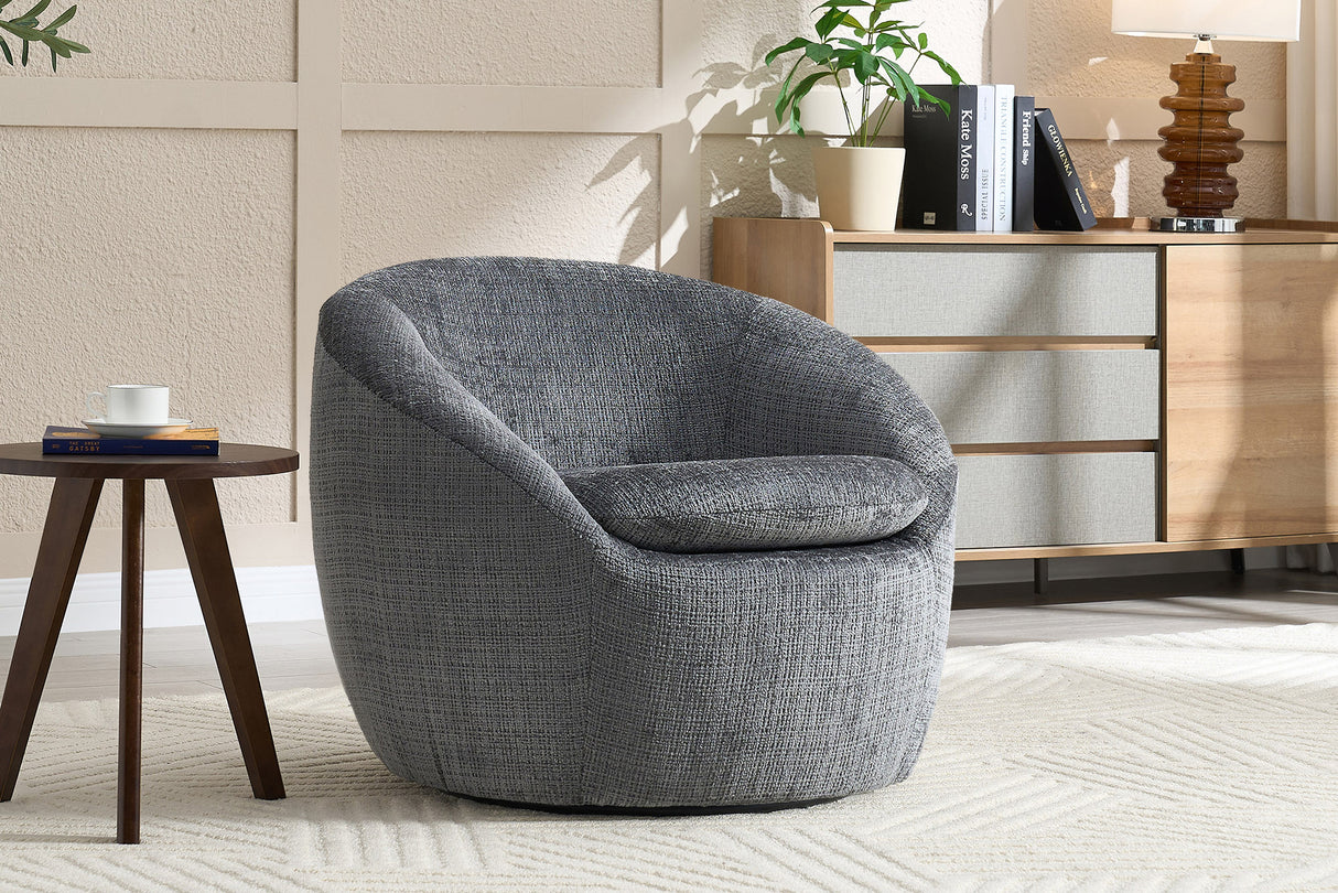 Sessel ALPINE 360° drehbar, Strukturstoff grau