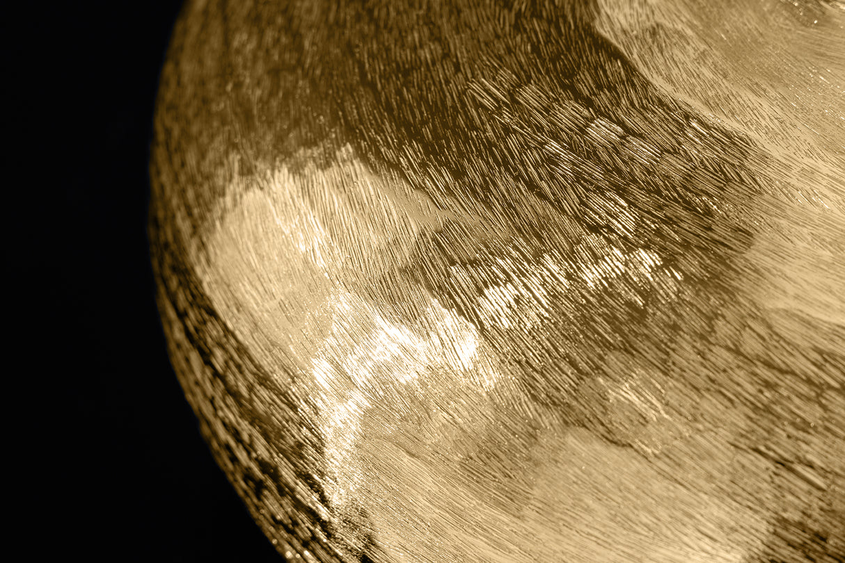 Vase ABSTRACT ORIENT 35cm with hammer stroke effect gold