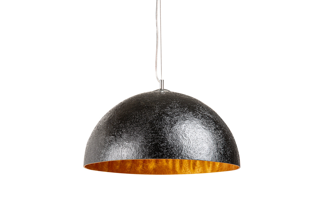 Pendant lamp GLOW 50cm fibre glass black gold