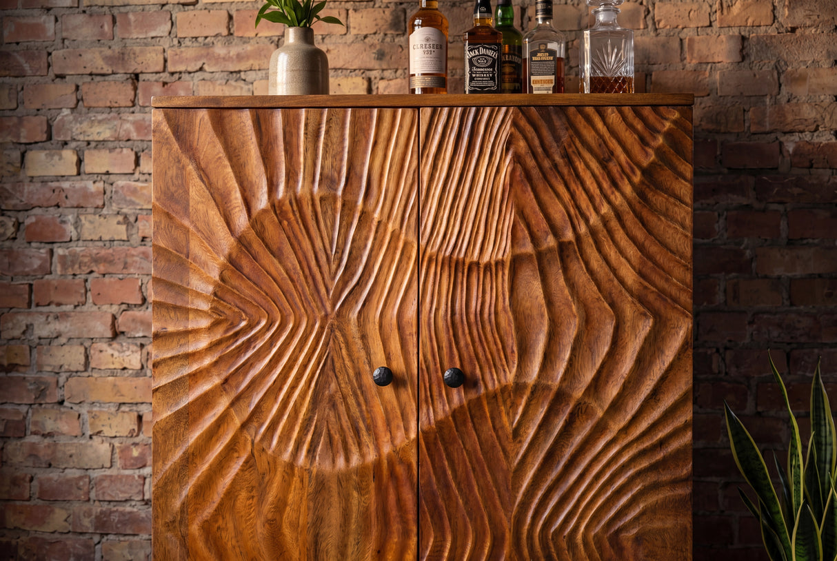 Barschrank SCORPION 140cm mangobraun