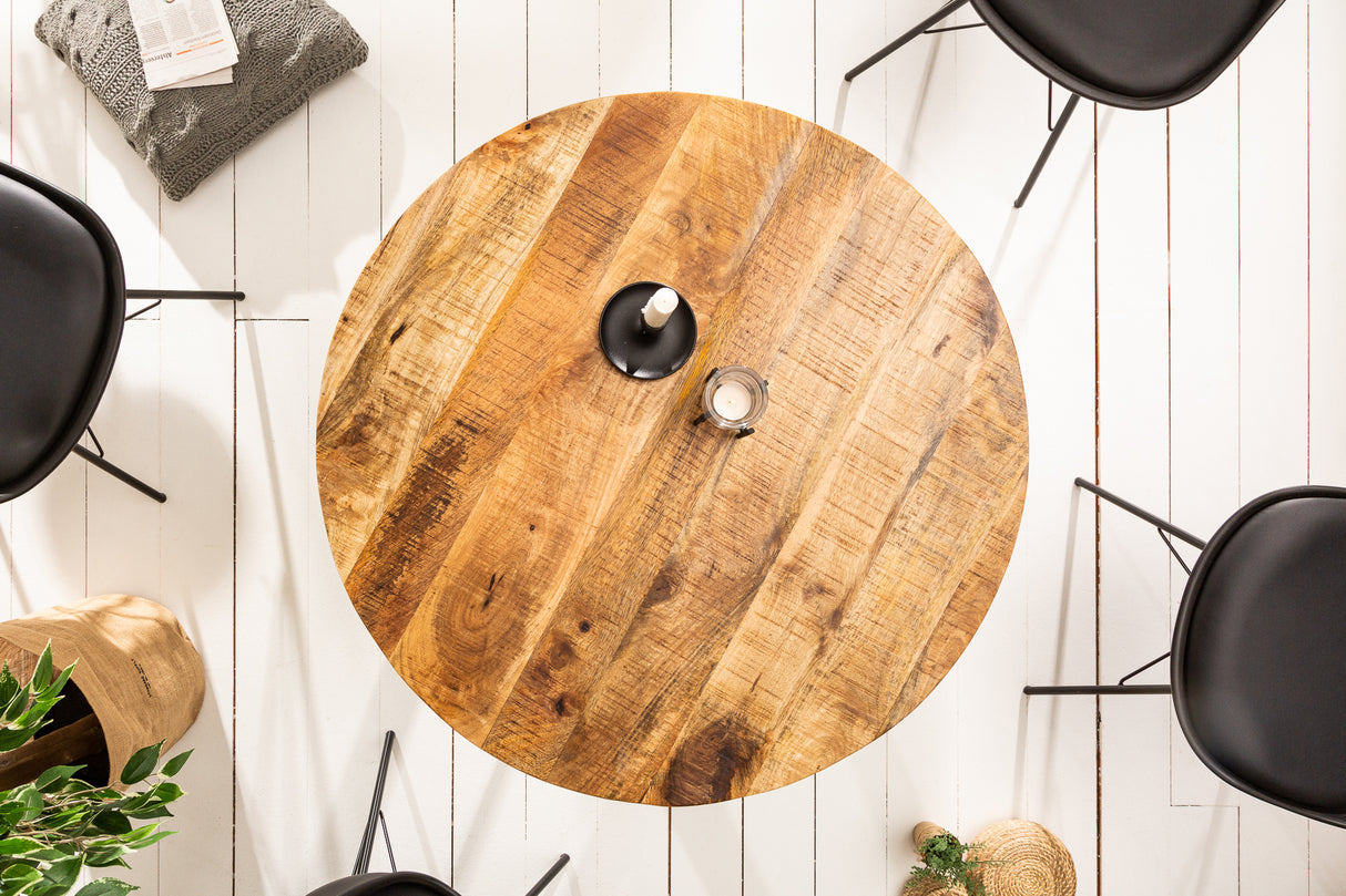 Esstisch IRON CRAFT Ø 80cm rund mango natur