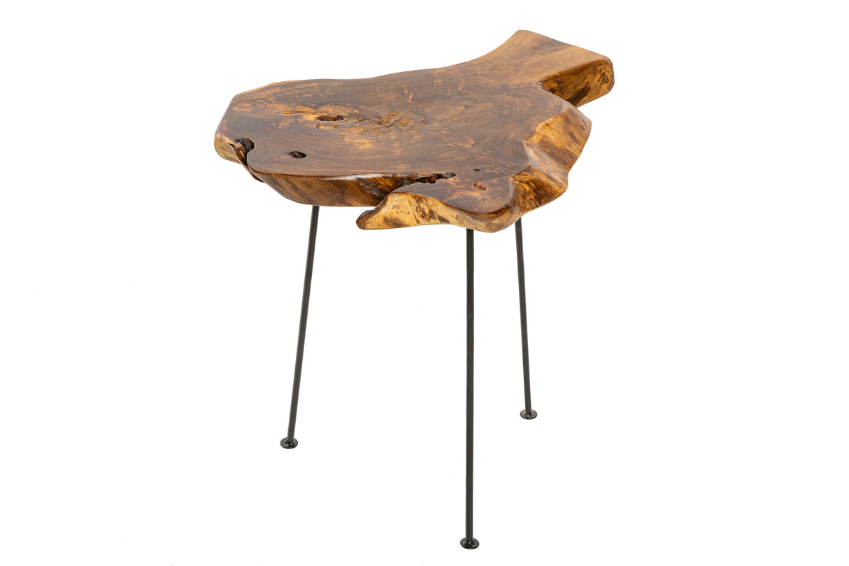 Side table WILD 40cm massive teak wood