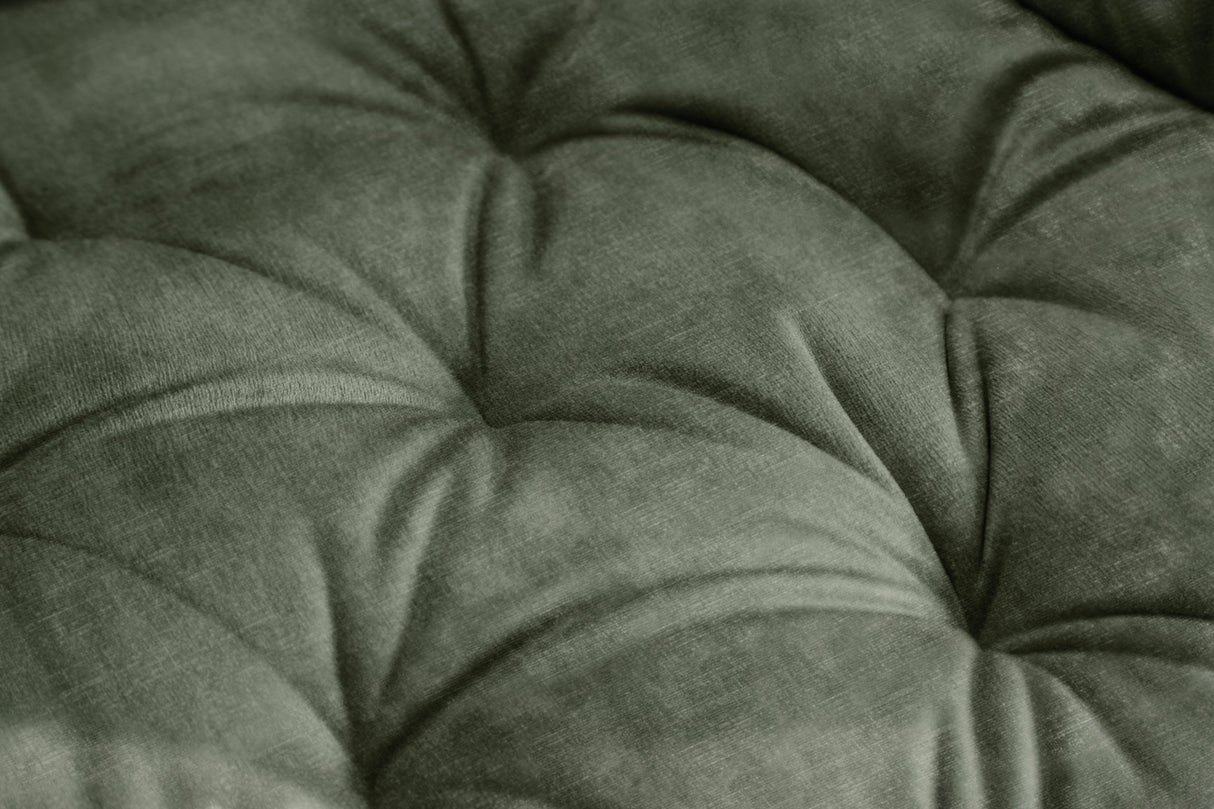 Drehsessel THE DUTCH COMFORT mit Armlehnen, Samt, dunkelgrün