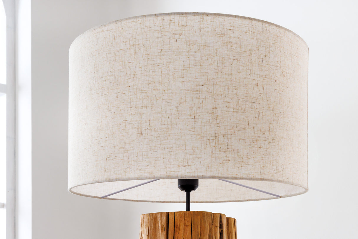 Lampenschirm 50x30x50cm Leinen natur für Stehlampe
