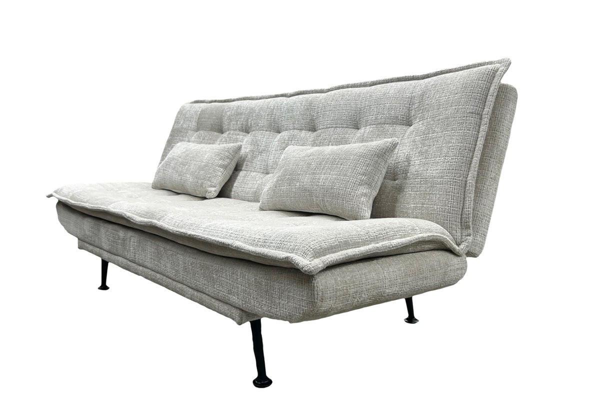 Sofa bed JAZZ 195cm 3-seater chenille fabric champagne beige
