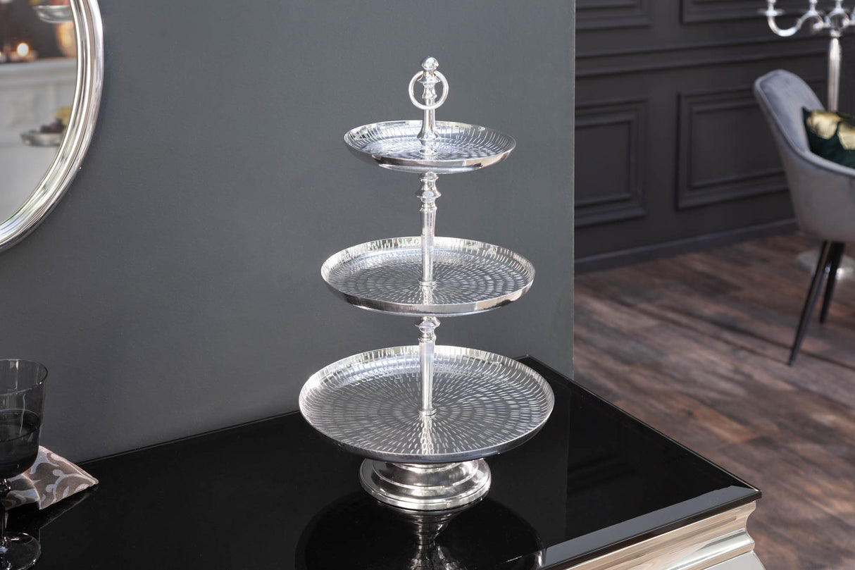 Etagere ORIENT 50cm 3 trays silver