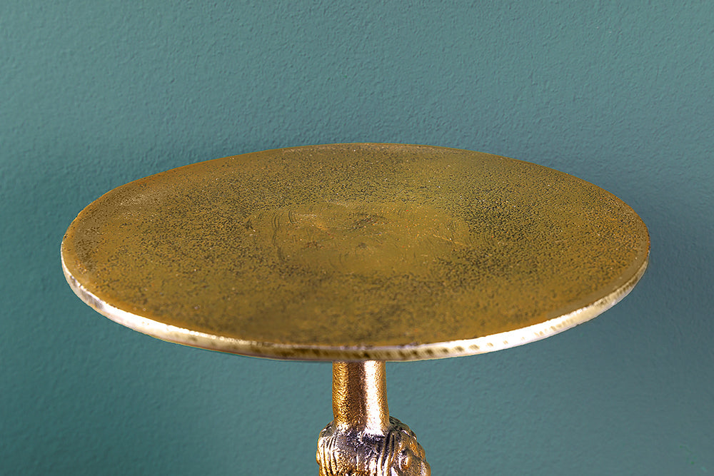 Coatrack WILDLIFE BIRDS 45cm set of 2 hammer stroke effect antique gold