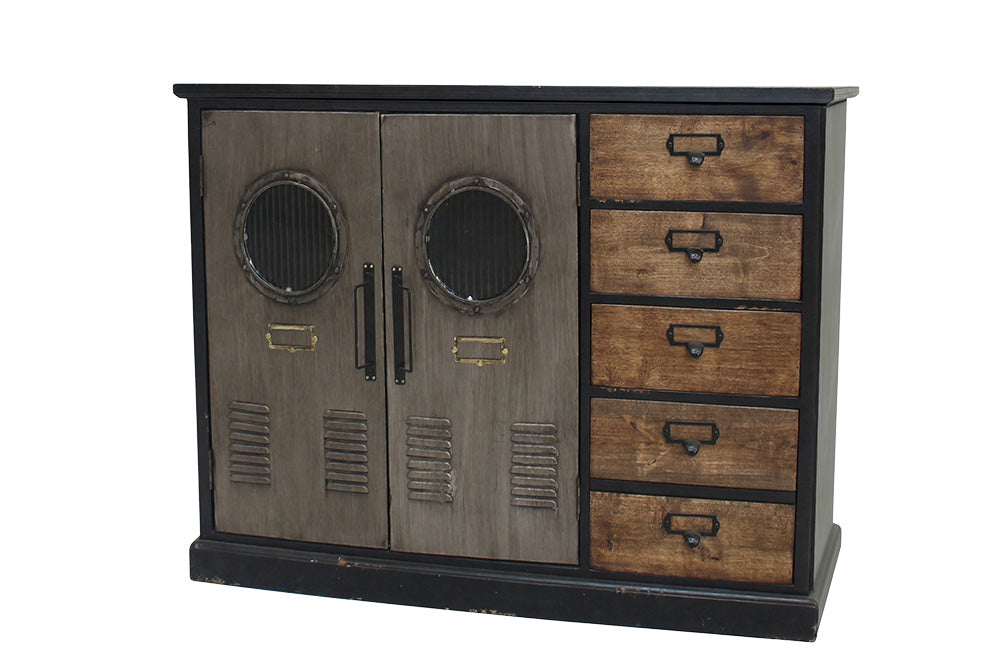 Sideboard NAUTILUS 105cm Kiefernholz Vintage Braun