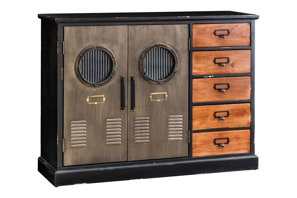Sideboard NAUTILUS 105cm pine wood vintage brown