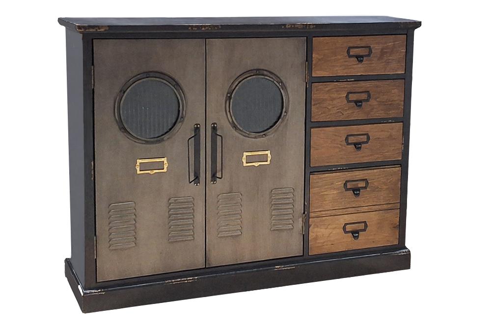 Sideboard NAUTILUS 105cm Kiefernholz Vintage Braun