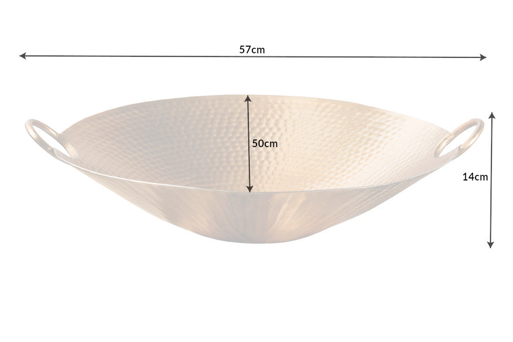 Decoration bowl ORIENT 55cm with hammer stroke effect gold