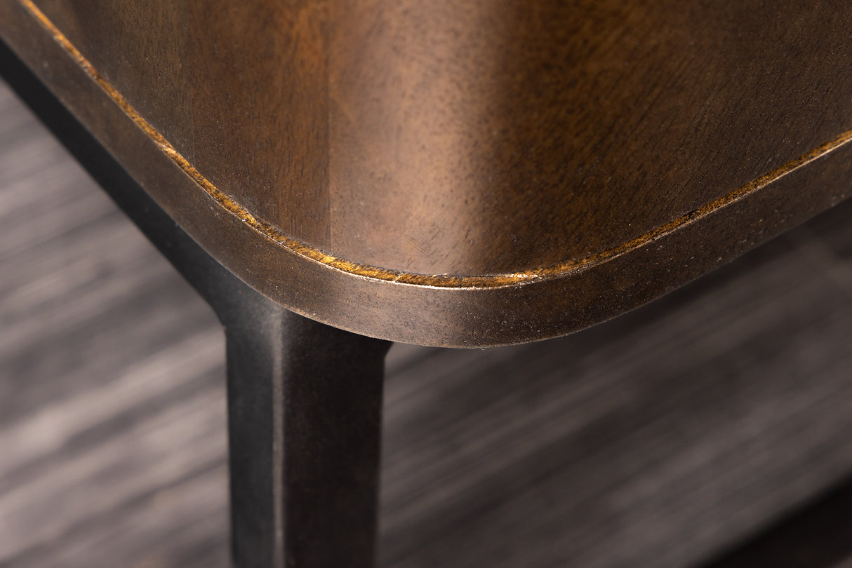 Highboard CROCODILE 120cm mango wood crocodile look brown black