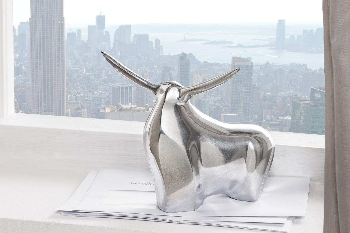 Paperweight BIG BULL aluminium silver