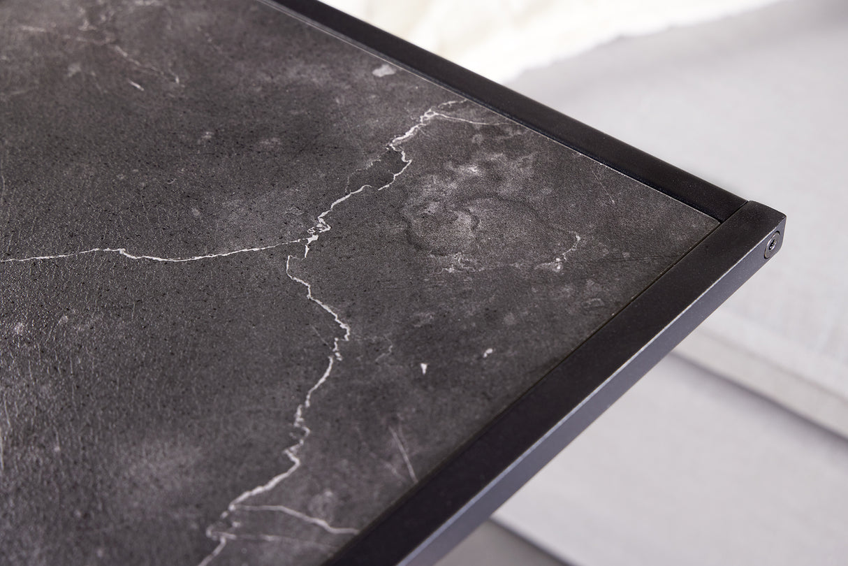 Beistelltisch SLIM LINE 45cm Marmoroptik anthrazit