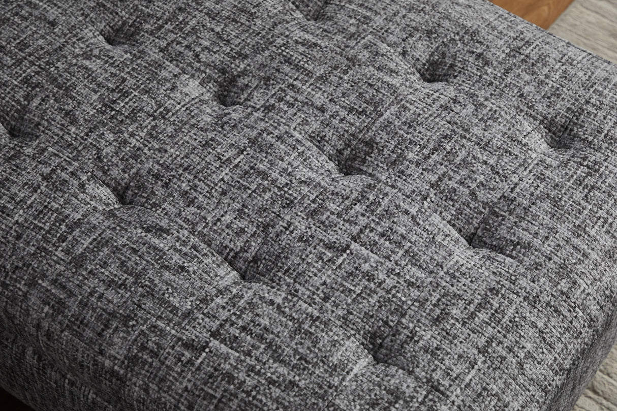 Ecksofa STOCKHOLM 220cm 3-Sitzer Federkern Strukturstoff grau