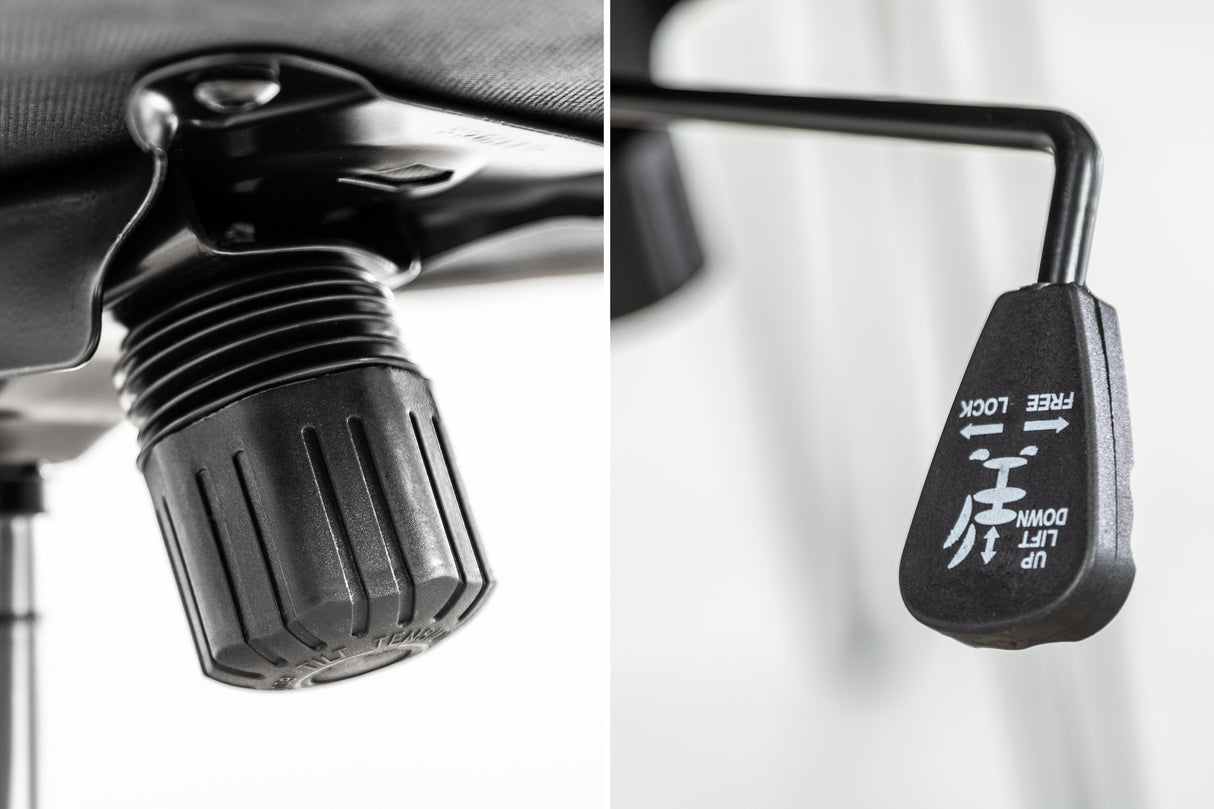 Bürostuhl THE DUTCH COMFORT 46-55cm mit Armlehnen samtgrau