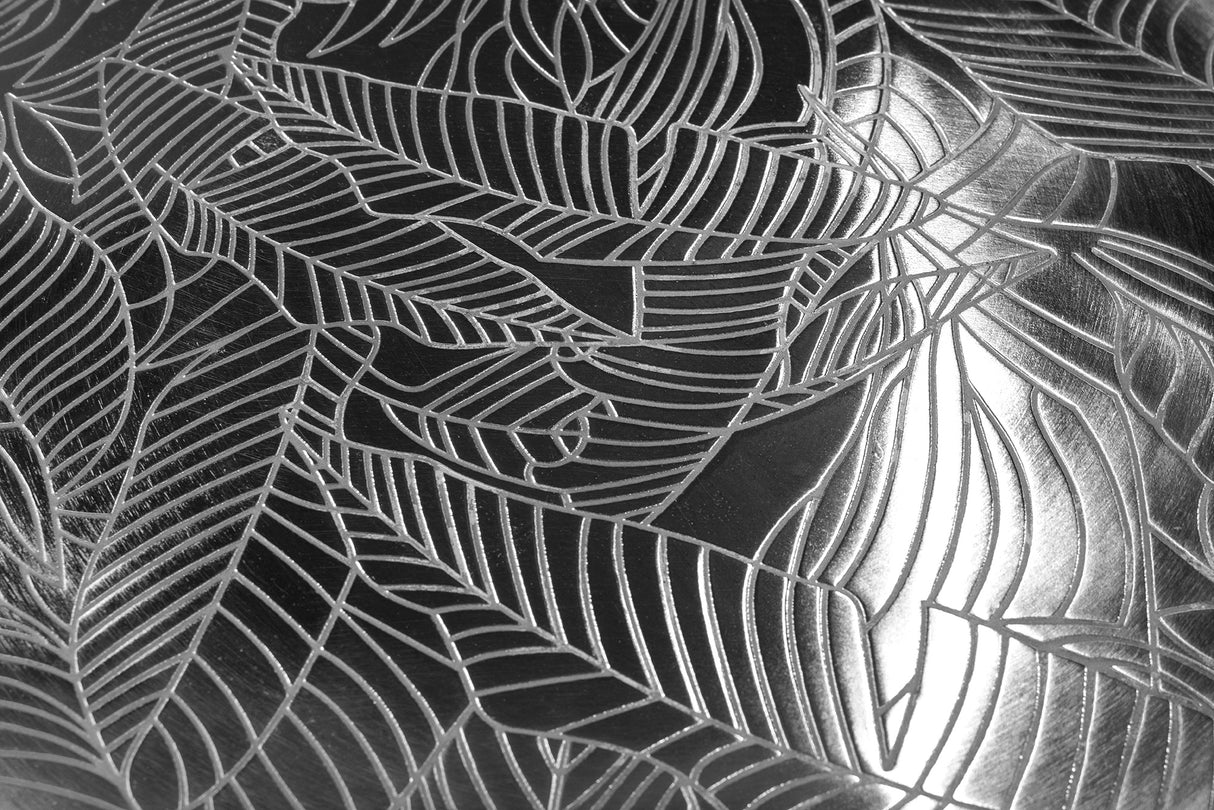 Beistelltisch CASABLANCA 50cm Antik Silber Hammerschlag Design abnehmbares Tablett