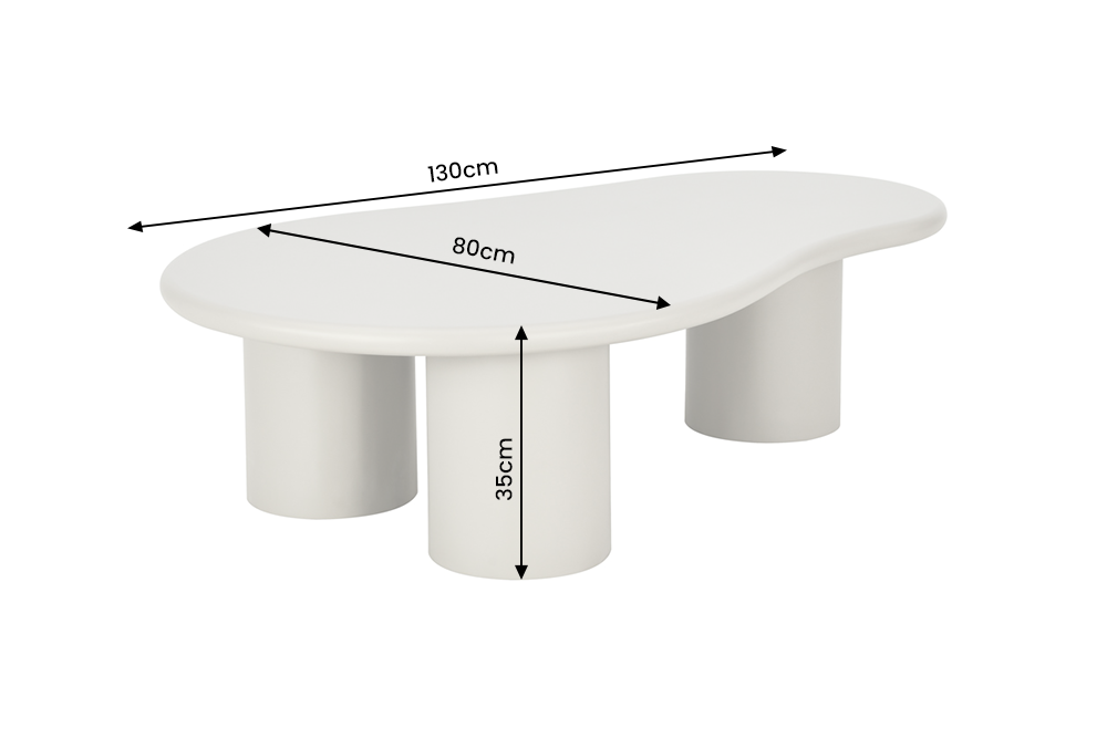 Coffee table ORGANIKO 130cm greige beige