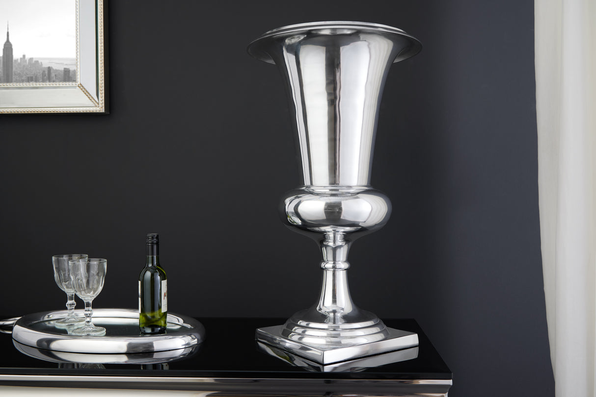 Vase GOAL 75cm silver aluminium