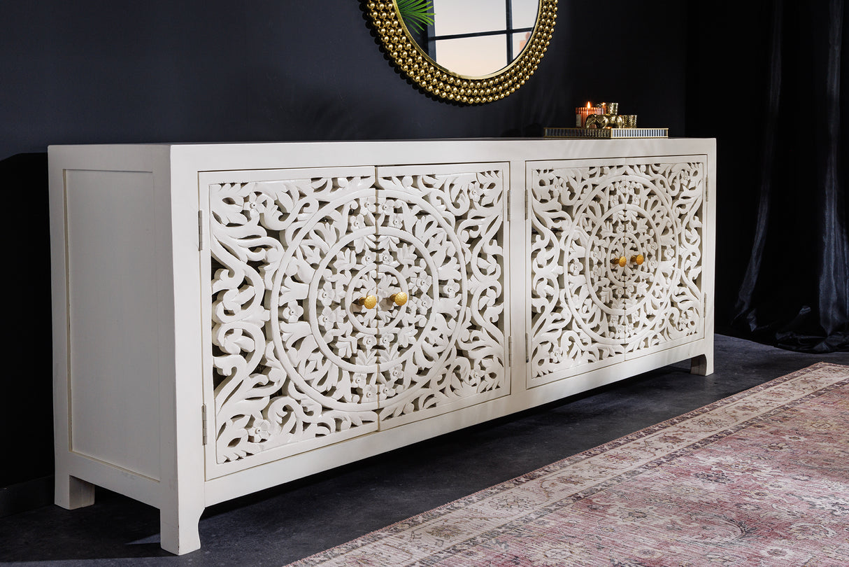 Sideboard MARRAKECH 170cm white mango wood